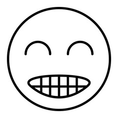Grinning Line Icon