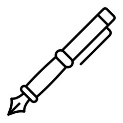 Fountain Pen Line Icon