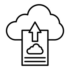 Cloud Upload Line Icon