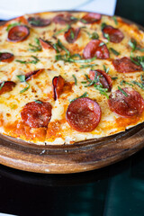 a Filipino style of pepperoni and cheese pizza