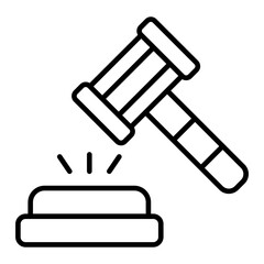 Judge Line Icon