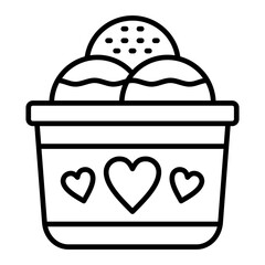 Ice Cream Line Icon