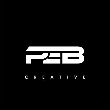 PEB Letter Initial Logo Design Template Vector Illustration
