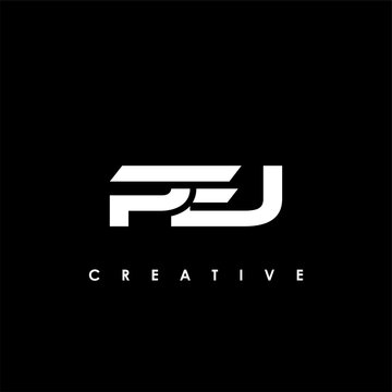 PEJ Letter Initial Logo Design Template Vector Illustration