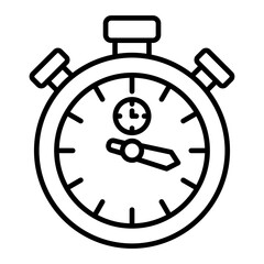 Stopwatch Line Icon