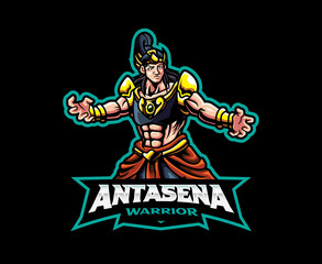 Antasena mascot logo design