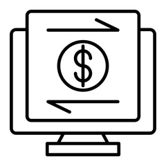 Online Transfer Line Icon