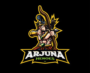 Arjuna mascot logo design