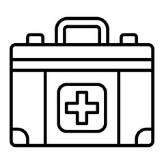 First Aid Kit Line Icon