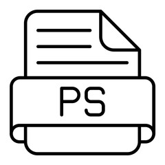 Ps Line Icon