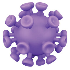 Coronavirus 3D rendering isometric icon.