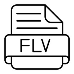 Flv Line Icon