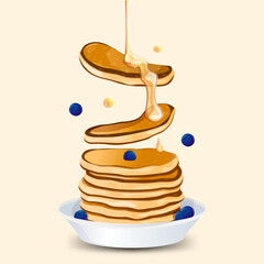 pancakes with honey