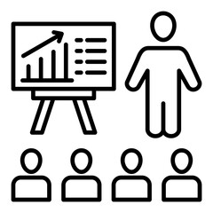 Presentation Line Icon