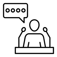Discourse Line Icon