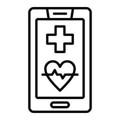 Medical App Line Icon
