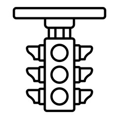Traffic Light Line Icon