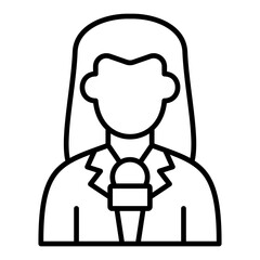 Journalist Line Icon