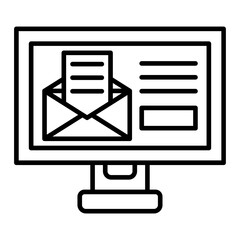 Fototapeta premium Email Line Icon