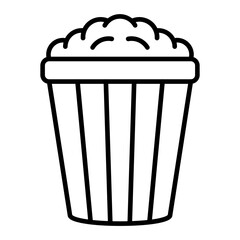 Popcorn Line Icon