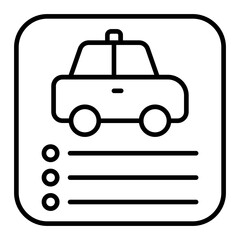 Car App Line Icon