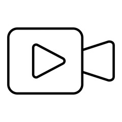 Video Calling App Line Icon