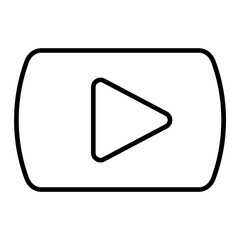Youtube Line Icon