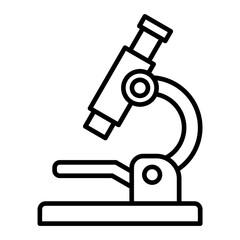 Microscope Line Icon