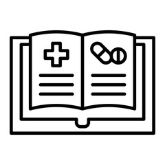 Medical Book Line Icon