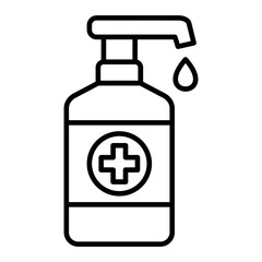 Obraz premium Hand Sanitizer Line Icon