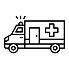 Ambulance Line Icon