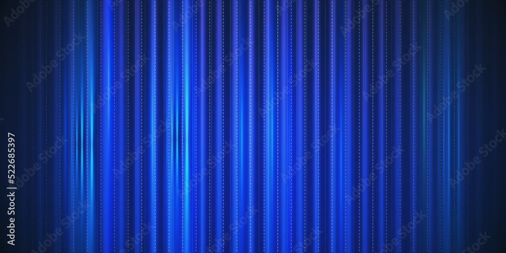 Poster creative wide blue tech lines wallpaper. design and technology concept. 3d rendering.
