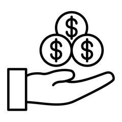 Commission Line Icon