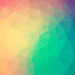 Multicolor polygonal illustration, which consists of triangles. Geometric background in Origami style with a gradient. Triangular design for your business. Rainbow, spectrum image.