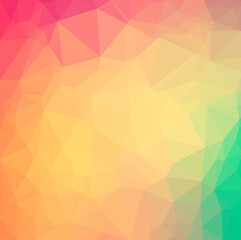 Multicolor polygonal illustration, which consists of triangles. Geometric background in Origami style with a gradient. Triangular design for your business. Rainbow, spectrum image.