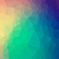 Fototapeta na wymiar Multicolor polygonal illustration, which consists of triangles. Geometric background in Origami style with a gradient. Triangular design for your business. Rainbow, spectrum image.