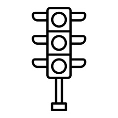 Traffic Light Line Icon