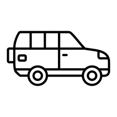 Wagon Car Line Icon
