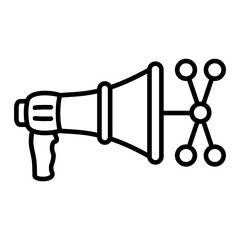 Viral Marketing Line Icon