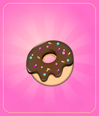 chocolate donut with sprinkles