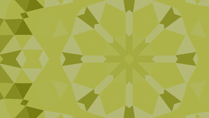 Abstract kaleidoscope background in shades of yellow