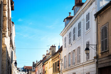 Fototapeta na wymiar Street view of old village Provins in France