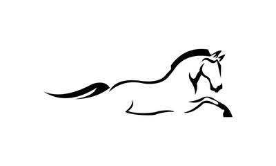 horse logo template design icon