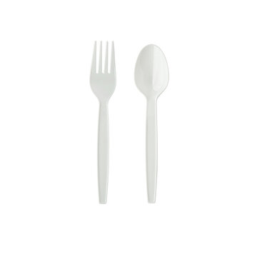 Plastic cutlery cutout, Png file.