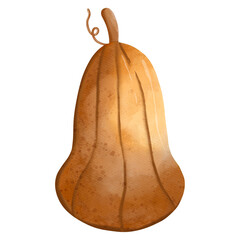 Autumn Watercolor Pumpkin, Autumn or Fall Animal, Watercolor illustration