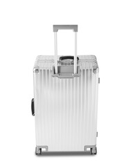 Silver Luggage cutout, Png file.