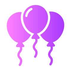 balloons gradient icon