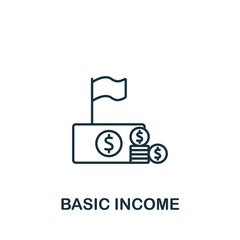 Basic Income icon. Monochrome simple Fintech Industry icon for templates, web design and infographics