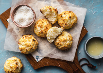 cookies on a wooden table