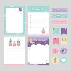 cute daily planner for notes, for to do, for important